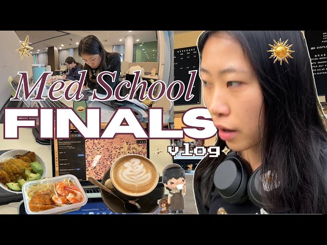 MED SCHOOL FINAL EXAM VLOG pt.2 🔥| library LOCK IN, how i study, recovering from sickness...