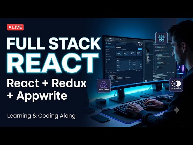 🔴 LIVE | Learning Full Stack React 🚀 | React + Redux Toolkit + Appwrite | Coding Along
