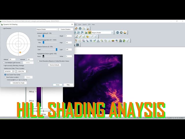 How to Perform Hillshade Analysis in Global Mapper Pro 2026 | Complete Beginner Tutorial