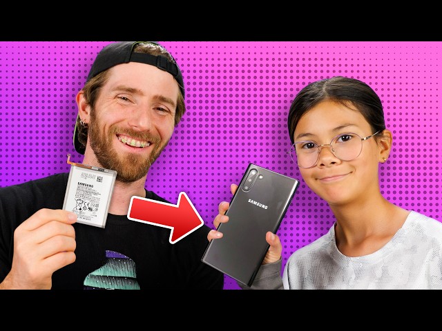 Her phone died, so I'm making her fix it