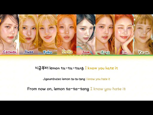 Color coded lyrics HEARTS2HEARTS LEMONTANG