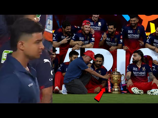 Vaibhav Suryavanshi did this during RCB trophy celebrations and started crying in front of Virat ...