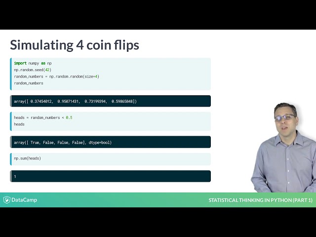 Statistical Thinking in Python (Part 1): Random number generators and hacker statistics
