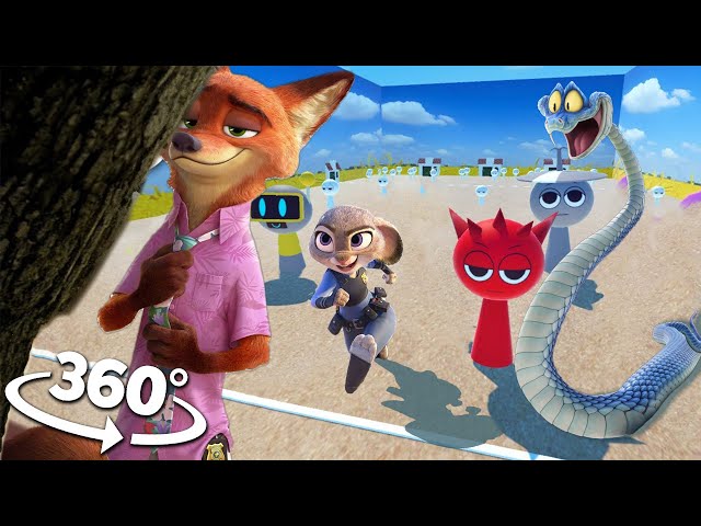 VR 360° Zootopia : Red Light Green Light - SQUID GAME SEASON 3 | VR 4K