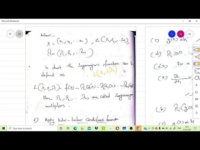 Kuhn tucker conditions
