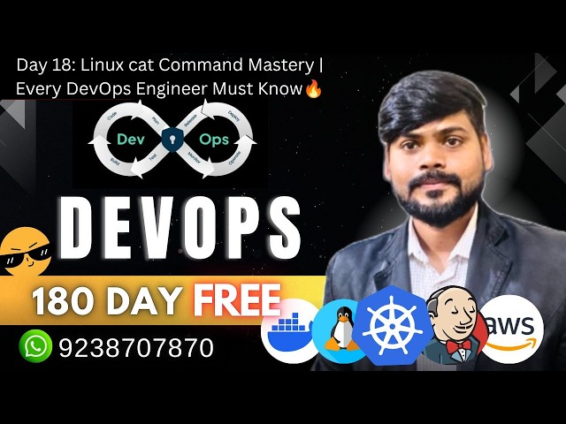 🚀 DevOps 180 | Day 18: Linux cat Command Mastery | Every DevOps Engineer Must Know 🐧