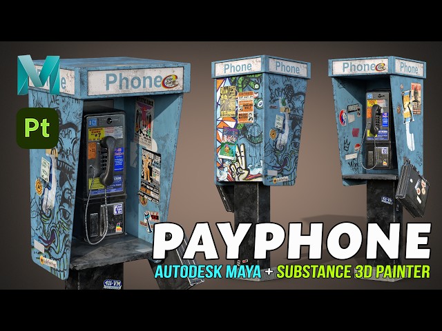 Payphone | Autodesk Maya + Substance 3D Painter