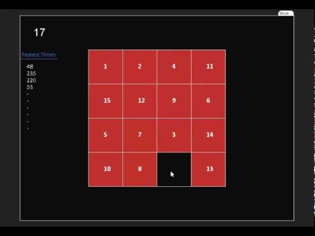 How To Solve a 4x4 Sliding Puzzle (Easily and in under a minute!)
