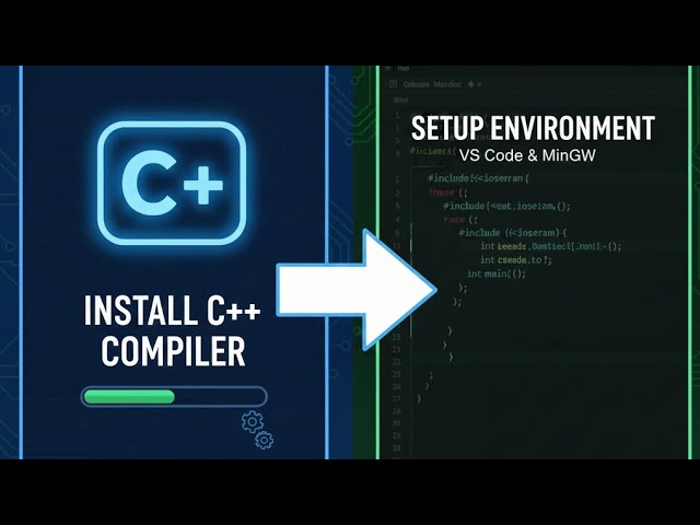 Installation of C++ compiler and sitting up the environment.