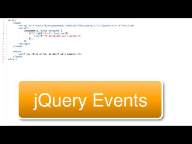 How to use jQuery Events