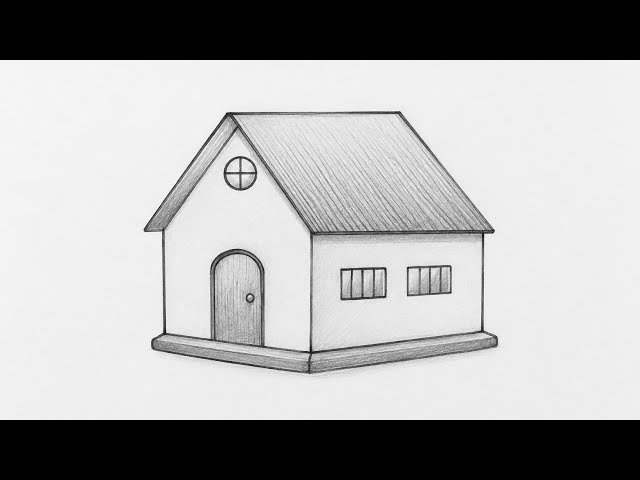 Easy House Drawing Tutorial | Simple Pencil Sketch for Beginners 🏠✏️