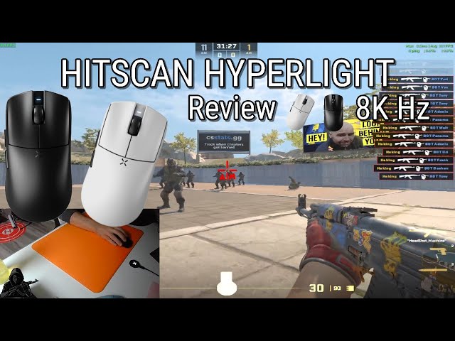HITSCAN HYPERLIGHT 8K Hz Review on CS2 (Great Mouse, I really like it)