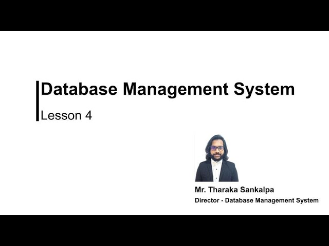 Database Management System | Lesson 04 | Java Institute | Tharaka Pathum