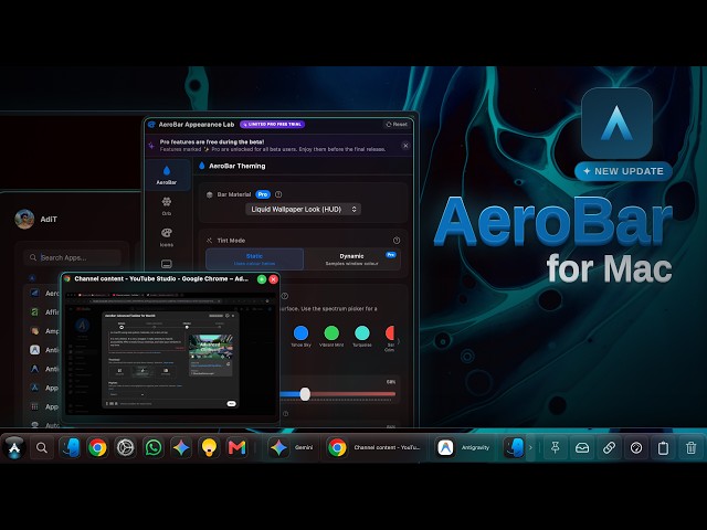 AeroBar: Advanced Taskbar for MacOS