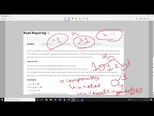 Road Repairing Hackerrank Solution| Code Walkthrough| Approach Explanation| English