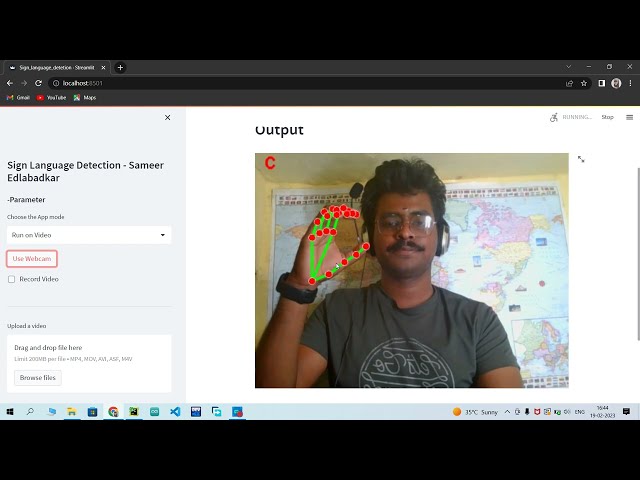 Sign Language Detection Web Application (No GPU required) Mediapipe