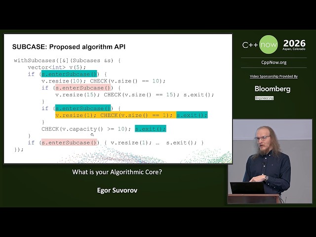 What is your Algorithmic Core? - Egor Suvorov - C++Now 2026