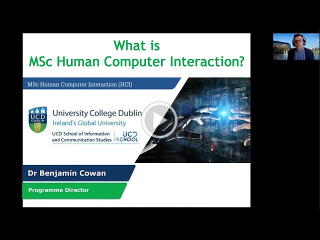 MSc Human Computer Interaction (HCI) introduction to this new masters by the Director Dr Ben Cowan