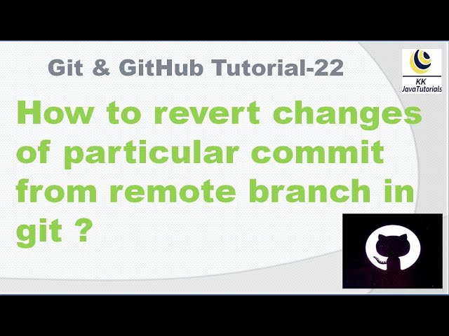 How to revert changes of particular commit from remote branch in git ? || git interview question