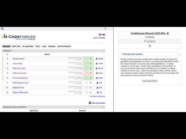 Codeforces Round 1122 (DIV-3) | Live Problem Solving