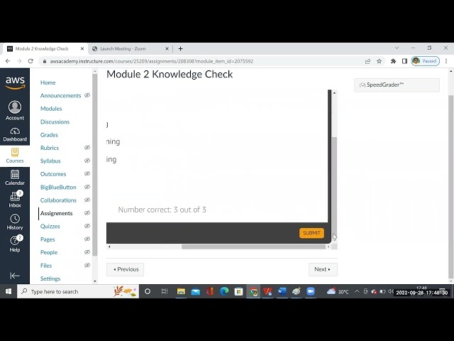 Module 2 AWS Machine Learning: Knowledge Check for quick revision.