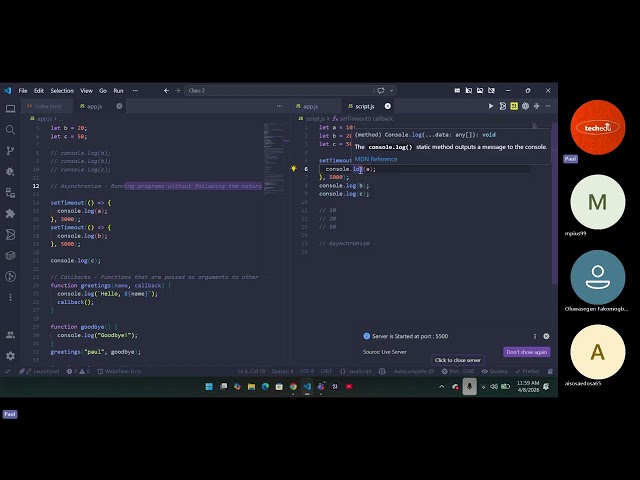 Asynchronous Programming - JavaScript Callbacks