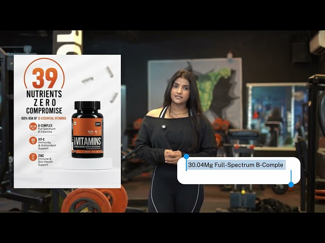 Best Multivitamin for Men & Women ? QNT Daily Vitamins with 39 Essential Nutrients for Daily Energy