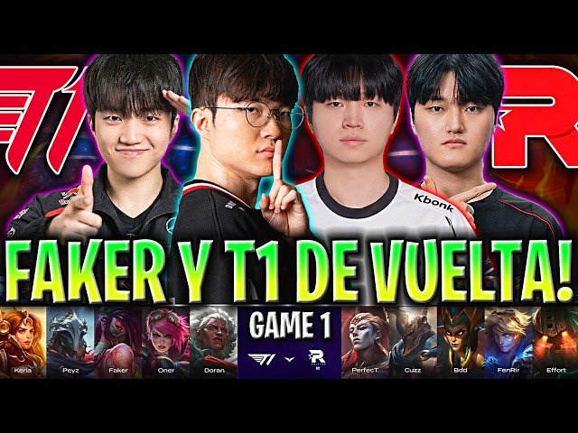 FAKER AND T1 RETURN TO THE LCK! 😱FAKER vs BDD!🔥 | T1 vs KT Game 1 LCK SUMMER FINALS 2026 in SPANISH