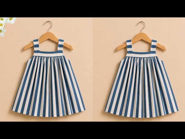 One year old baby girl frock cutting and stitching 