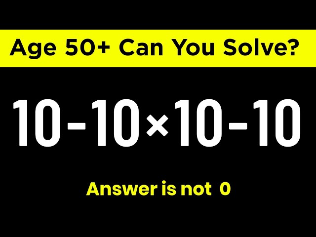 Only 1 in 5 Can Solve This Math Problem!