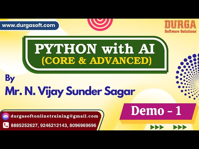 PYTHON with AI tutorials || Demo - 1 || by Mr. N. Vijay Sunder Sagar On 15-10-2025 @9AM (IST)