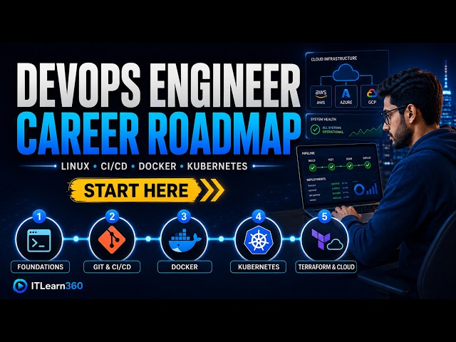DevOps Engineer Roadmap | Linux, Git, CI/CD, Docker, Kubernetes, Terraform & AWS