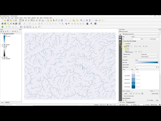 Calculate Flow Accumulation in QGIS using the PCRaster Tools Plugin