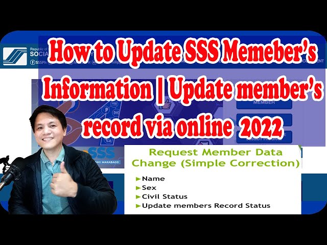 How to Update SSS Member's Information | Update members Record Status via Online (Tagalog Tutorial)