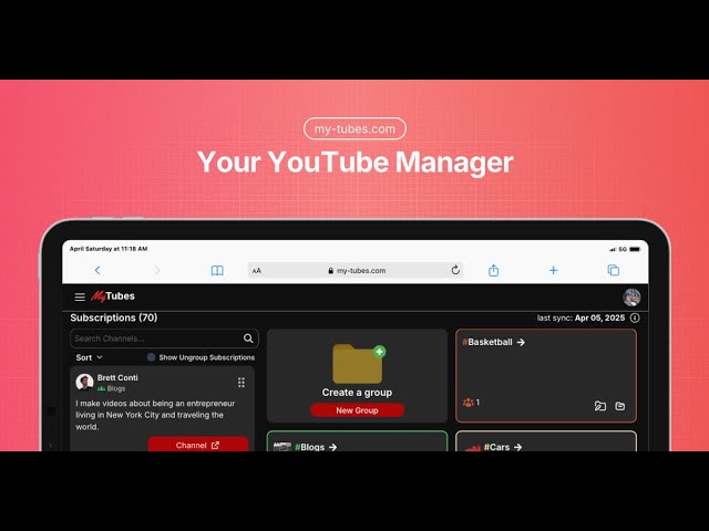 My Tubes – Organize Your YouTube Subscriptions Like Never Before