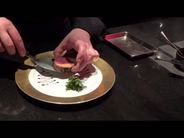 Semblat prepares Beef Rossini at L'Atelier Joël Robuchon Shanghai