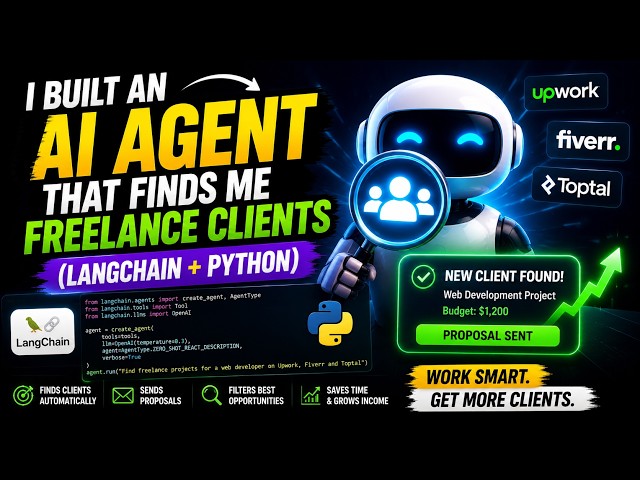 I Built an AI Agent That Finds Freelance Clients & Writes Pitches Automatically — Python + LangChain