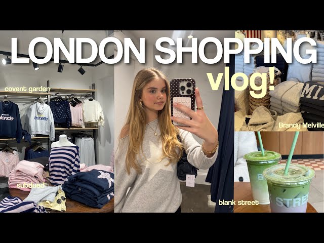 LONDON SHOPPING VLOG!! ⭐️🍵🛍️ *subdued, blank street + more