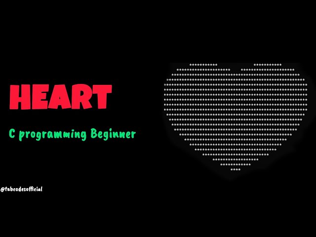 Can Beginners Draw a Heart in C Programming? | #coding #heart 