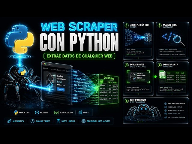 Crea tu propio web scraper con Python y extrae datos de cualquier pagina
