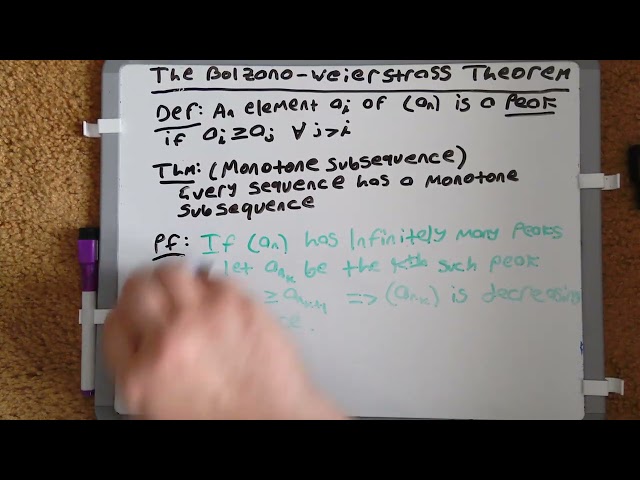 Undergrad Analysis: Proof of Bolzano - Weierstrass.