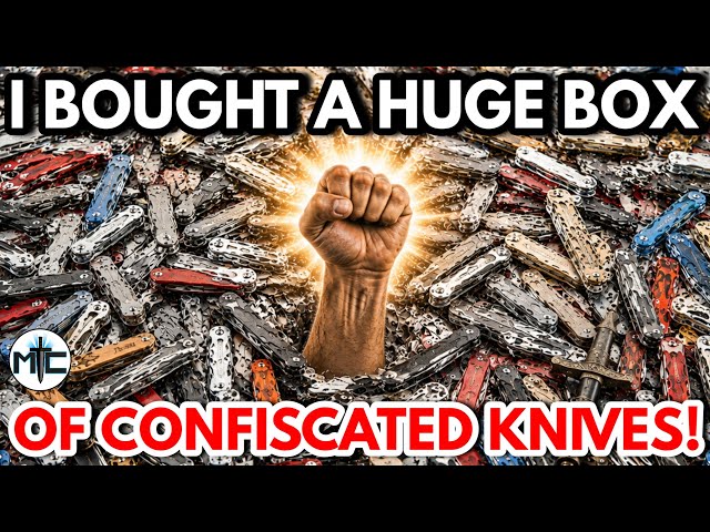 I Bought A HUGE BOX Of TSA Confiscated Knives And I Found Something COOL!!!