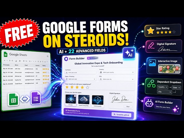 Google Forms on Steroids! 🤯 Build AI-Powered Forms with 22 Advanced Fields — FREE