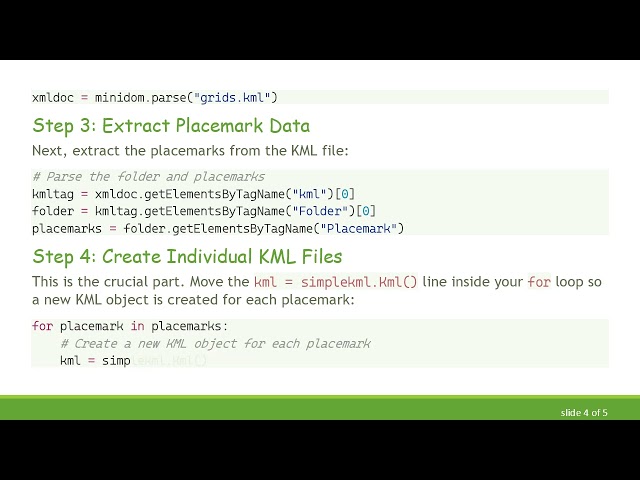How to Split a KML File Per Placemark Using Python