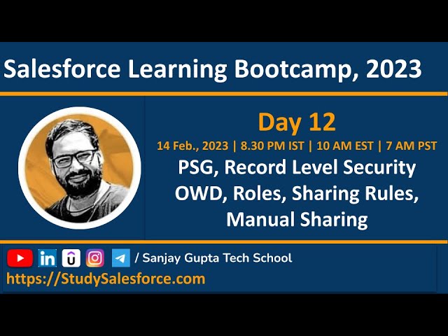 Day 12 | Salesforce Bootcamp 2023 | Data Security | Record Level Security | OWD, Role, Sharing Rules