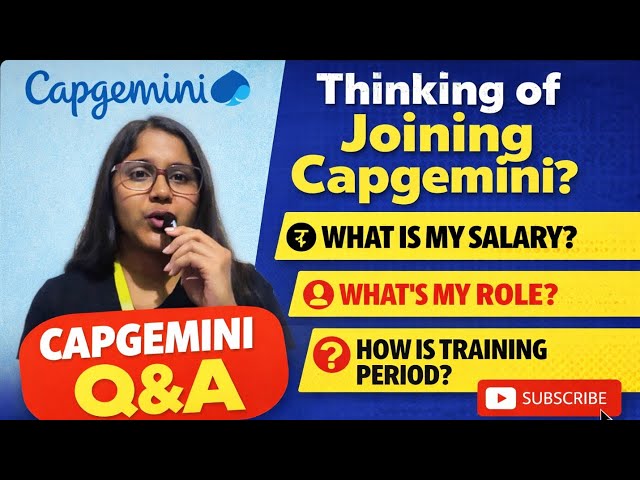 Capgemini Q&A for Freshers | Salary, Role & Training Period Explained 🔥🔥💯