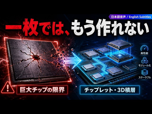なぜ半導体は「1枚の巨大チップ」をやめたのか｜チップレット・3D積層・UCIeを基礎から解説　【絶ノイア】【sil-kathna】