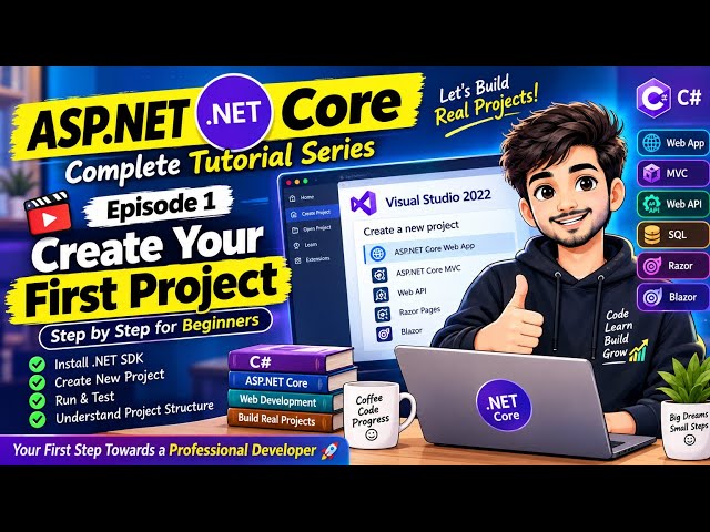 ASP.NET Core C# First Projects | ✅ASP.NET Core Tutorials | 👉Create First Project in ASP.NET C#