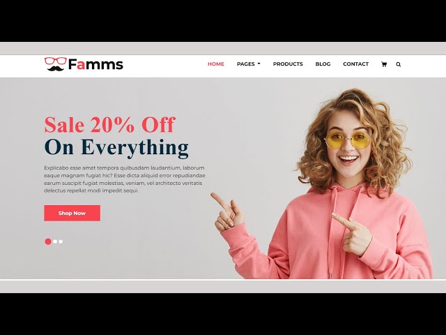 Responsive eCommerce Website With  HTML & CSS | HTML Template 2022