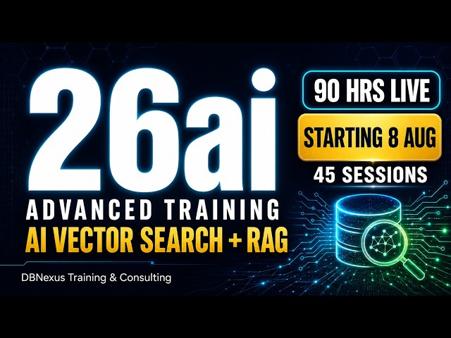 Oracle 26ai DBA Training 2026 | 90 Hours LIVE | RAC, RMAN, Data Guard + AI Vector Search & RAG